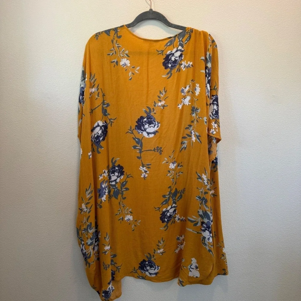 Moral Fiber Women's Fall Floral Kimono Wrap‎ Cardigan Size M Boho Beachy - Picture 5 of 10